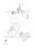 REAR BRAKE CALIPER for Yamaha AEROX 2008