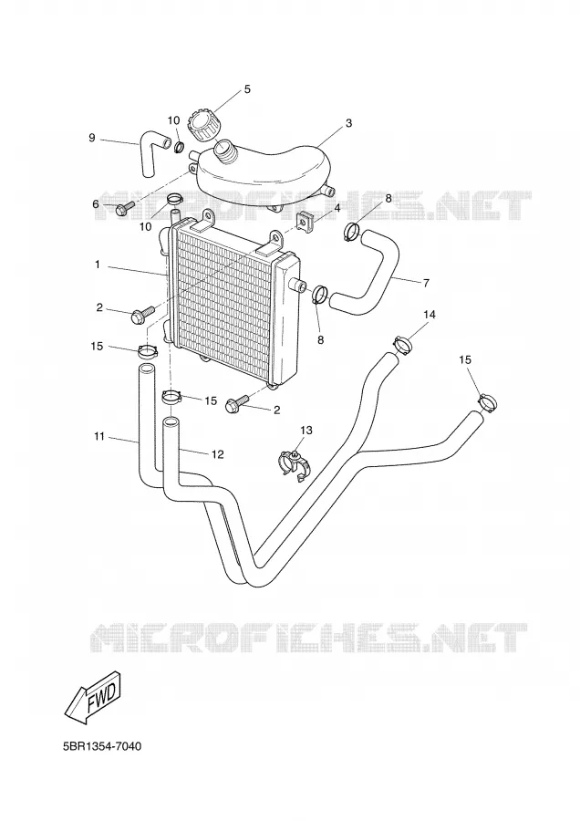 RADIATOR / HOSES Yamaha SCOOTER 50 2008 AEROX  YQ50