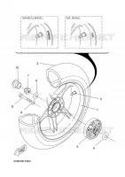 REAR WHEEL for Yamaha AEROX 2008