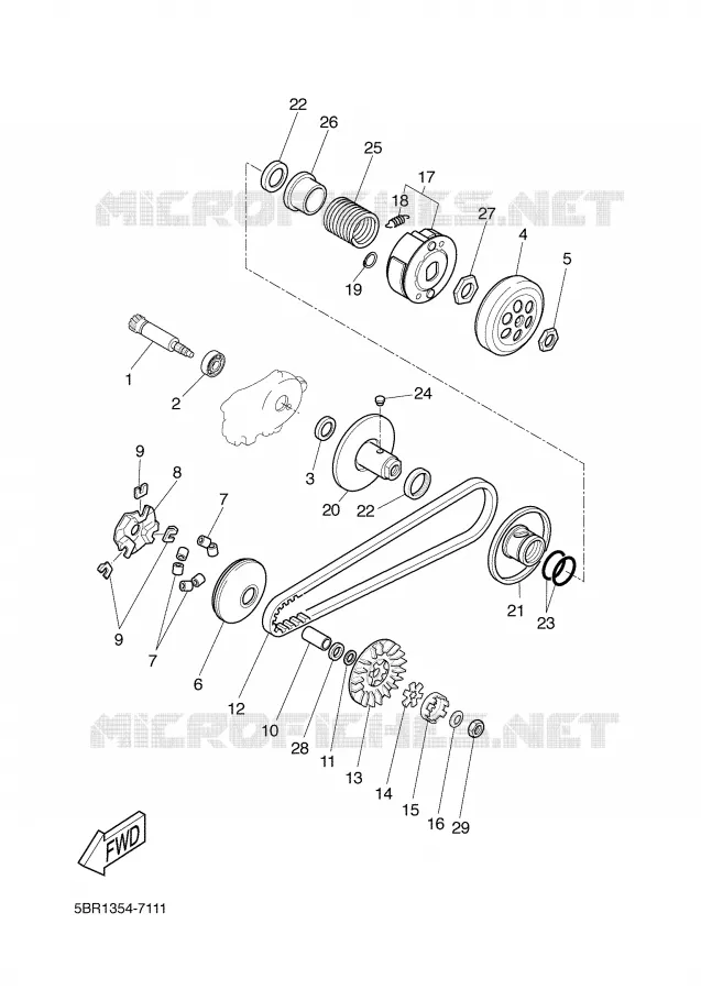 STARTER CLUTCH Yamaha SCOOTER 50 2003 AEROX  YQ50L