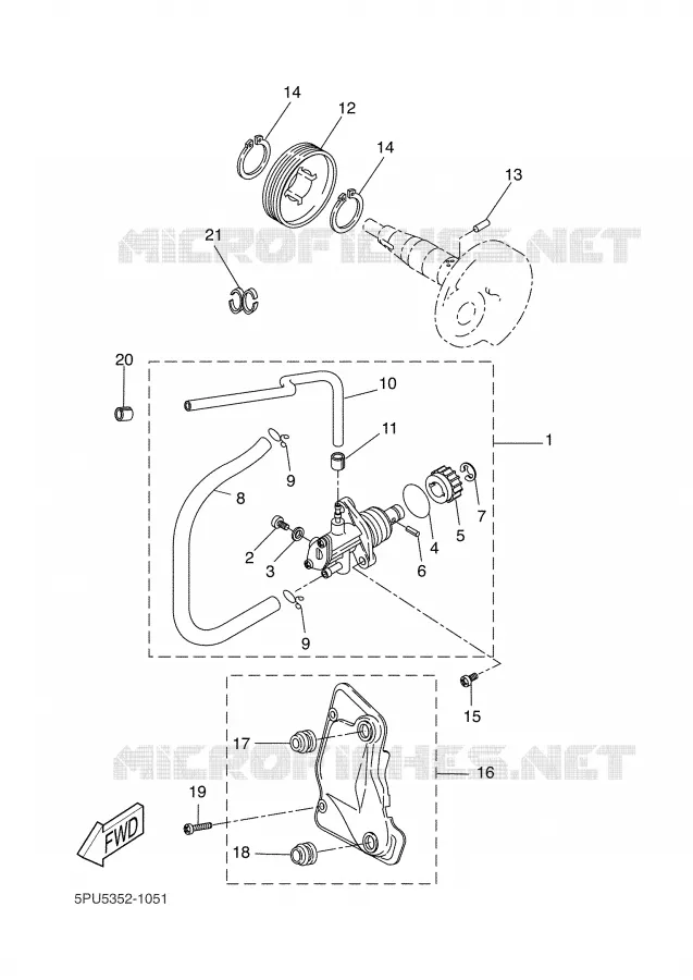 OIL PUMP Yamaha SCOOTER 50 2004 NITRO  YQ50L