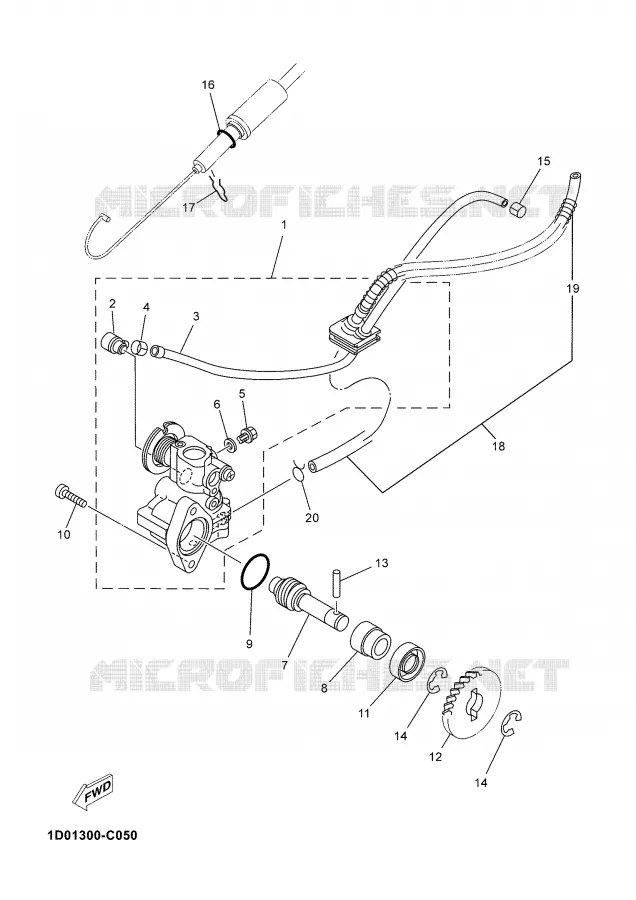 OIL PUMP Yamaha MOTO 125 2006 DTX  DT125X