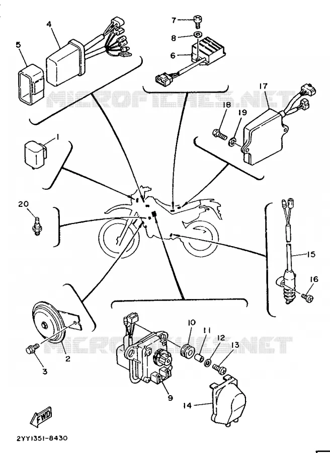ELECTRICAL 2 Yamaha MOTO 200 1989 DTR  DT200R