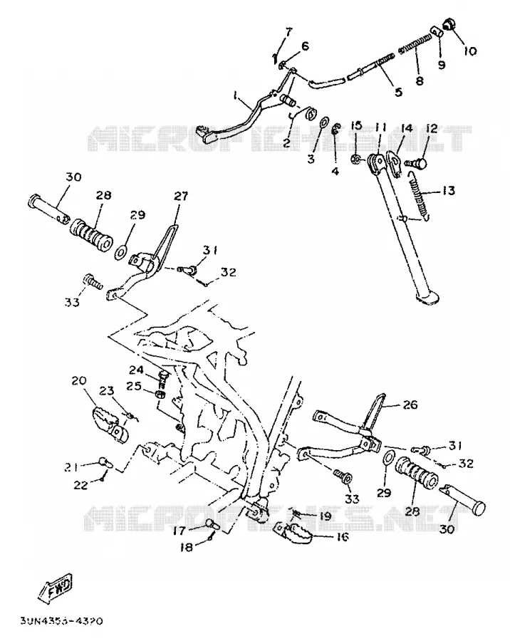 STAND / FOOTREST Yamaha MOTO 50 1994 DTLC  DT50LC