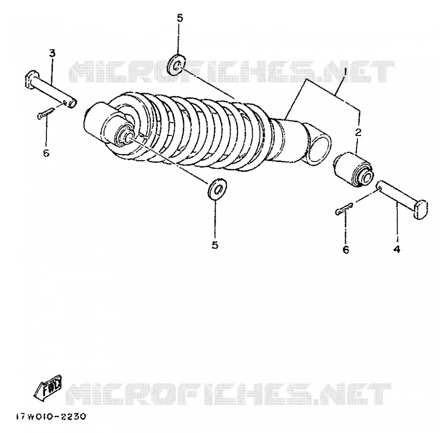 REAR SHOCK ABSORBER Yamaha MOTO 50 1998 DTLC  DT50LC