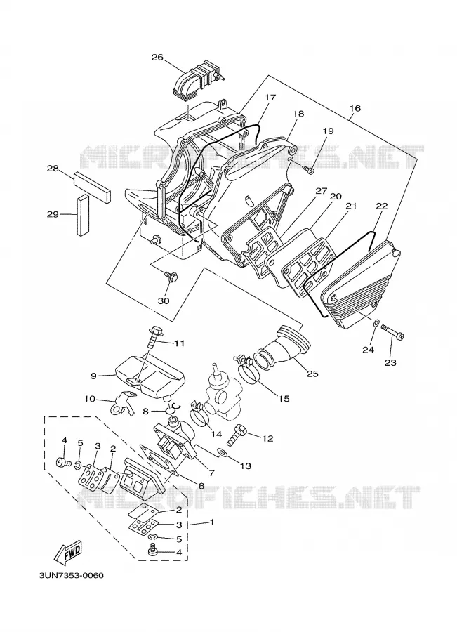 INTAKE Yamaha MOTO 50 2000 DTLC  DT50LC