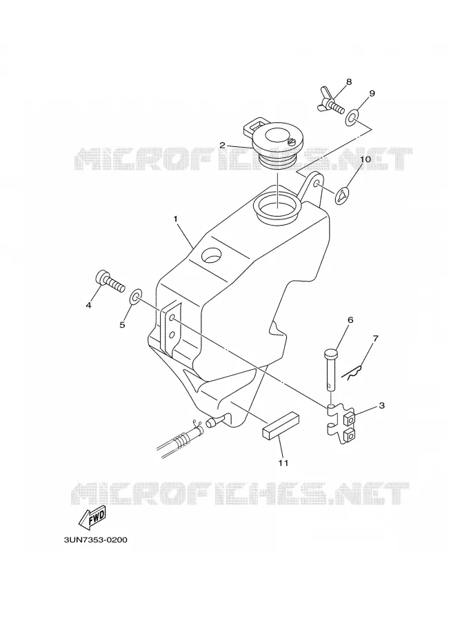FUEL TANK Yamaha MOTO 50 2000 DTLC  DT50LC