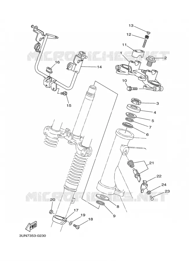 STEERING Yamaha MOTO 50 2000 DTLC  DT50LC