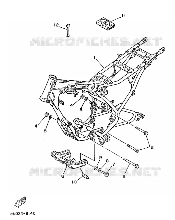 FRAME Yamaha MOTO 50 1986 DTMX  DT50M