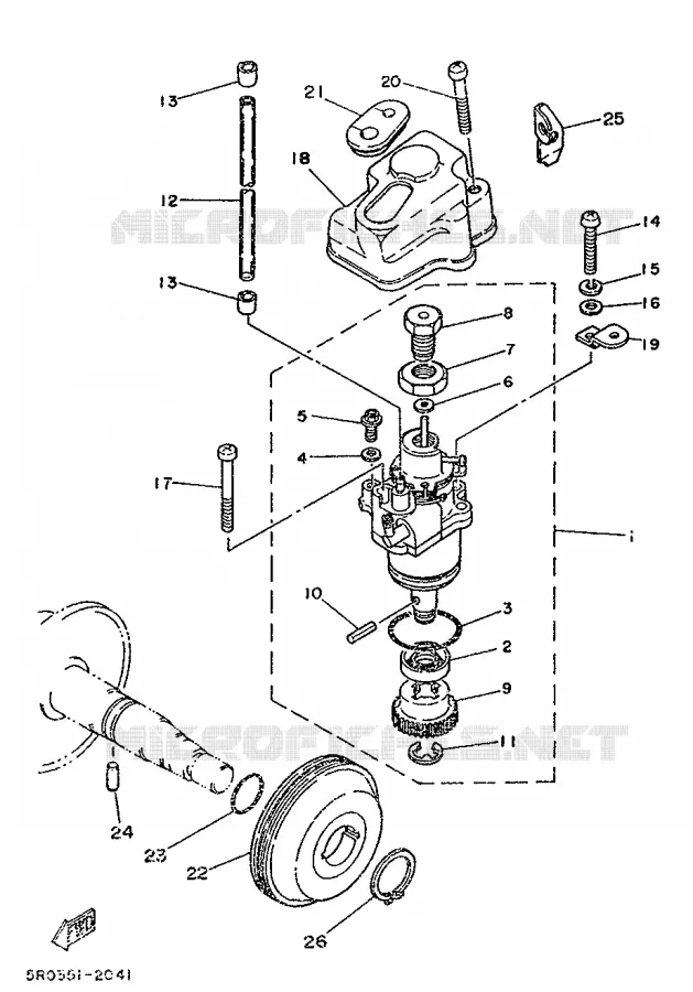 OIL PUMP Yamaha MOTO 50 1986 DTMX  DT50MX