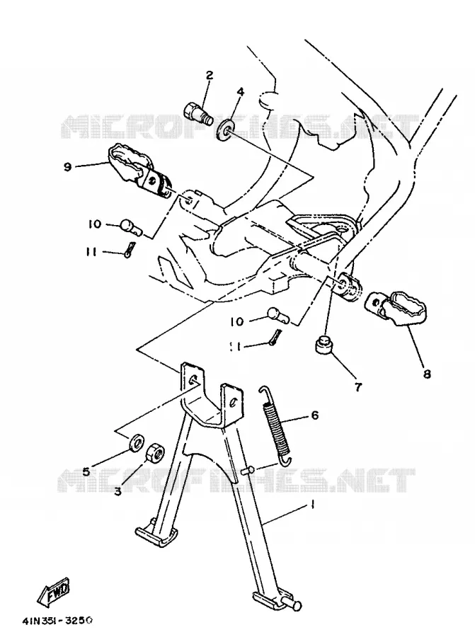 STAND / FOOTREST Yamaha MOTO 50 1986 DTMX  DT50MX