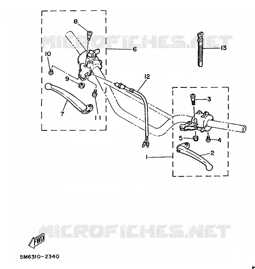 SWITCH / LEVER Yamaha MOTO 50 1986 DTMX  DT50MX