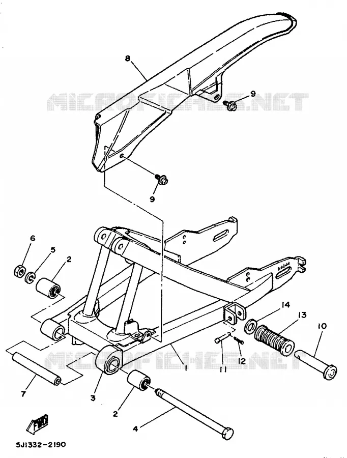 SWINGARM Yamaha MOTO 50 1986 DTMX  DT50MX