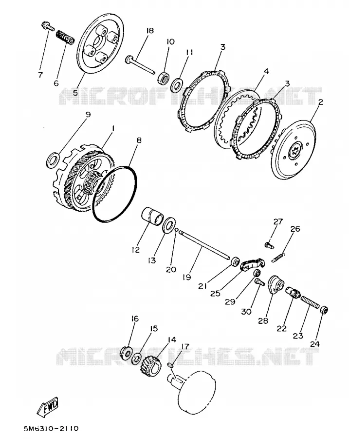 STARTER CLUTCH Yamaha MOTO 50 1986 DTMX  DT50MX