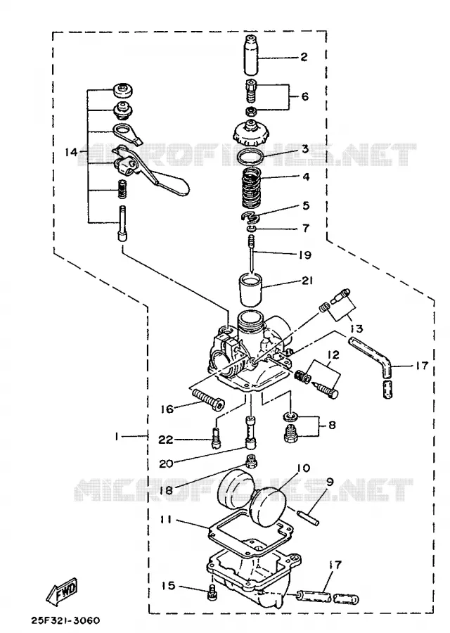 CARBURETOR Yamaha MOTO 50 1987 DTMX  DT50MX