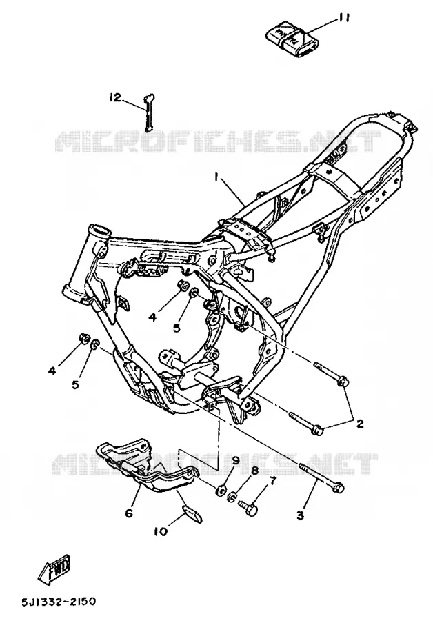 FRAME Yamaha MOTO 50 1992 DTMX  DT50MX