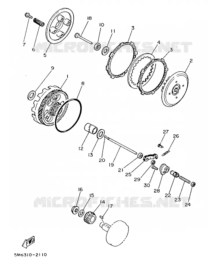 STARTER CLUTCH Yamaha MOTO 50 1992 DTMX  DT50MX