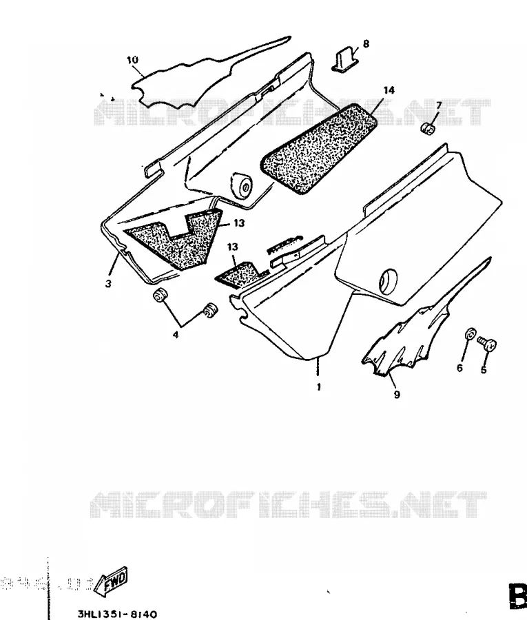 SIDE COVER Yamaha MOTO 50 1988 DTR  DT50R