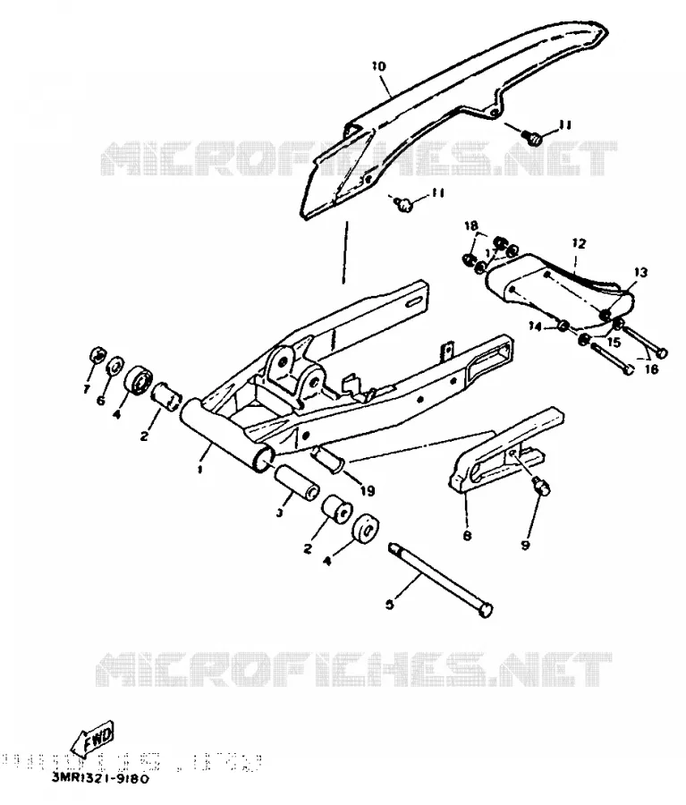 SWINGARM Yamaha MOTO 50 1989 DTR  DT50R
