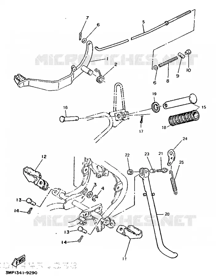 STAND / FOOTREST Yamaha MOTO 50 1989 DTR  DT50R