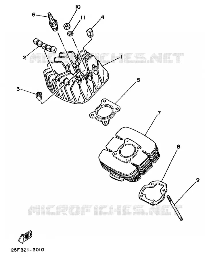 CYLINDER Yamaha MOTO 50 1989 DTR  DT50R