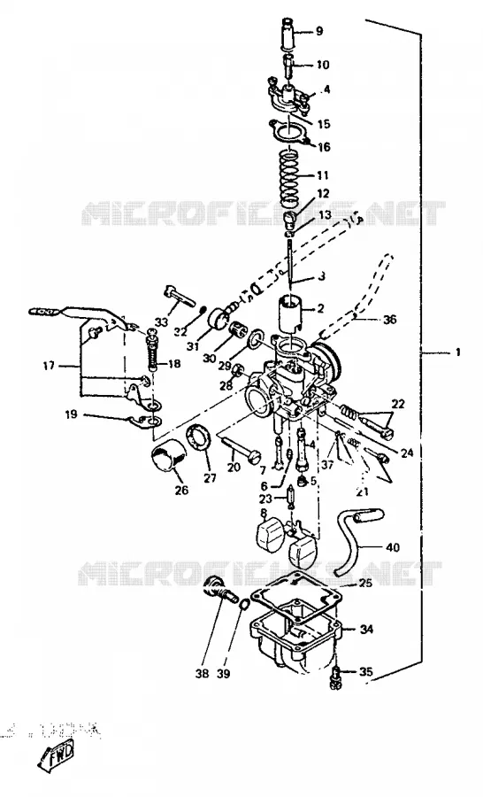 CARBURETOR Yamaha MOTO 50 1991 DTR  DT50R