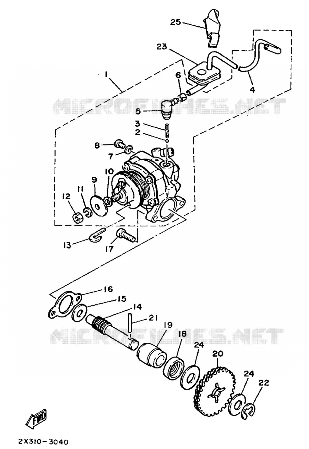 OIL PUMP Yamaha MOTO 50 1992 DTR  DT50R