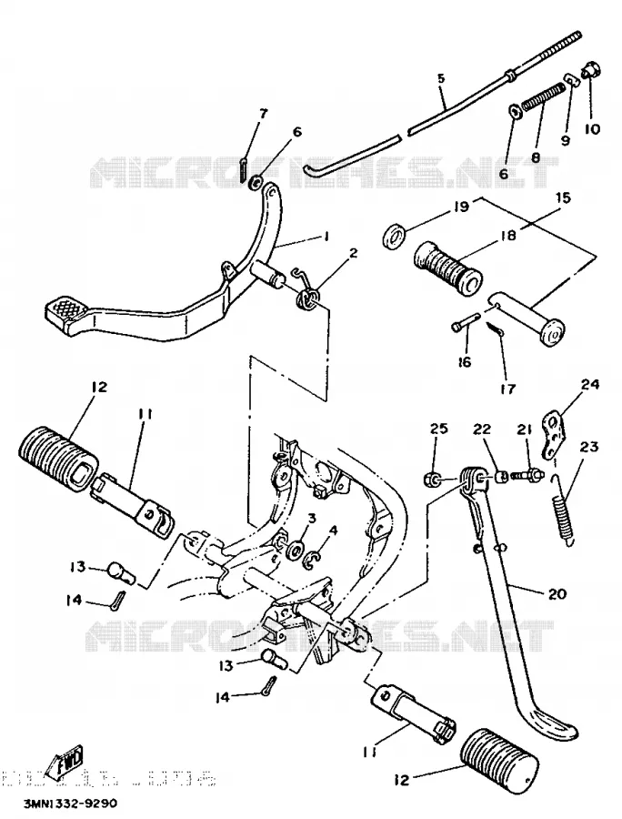 STAND / FOOTREST Yamaha MOTO 50 1995 DTR  DT50R