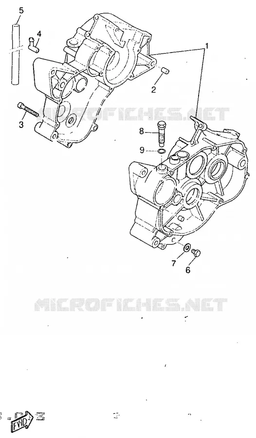 CRANKCASE Yamaha MOTO 50 1997 DTR  DT50R