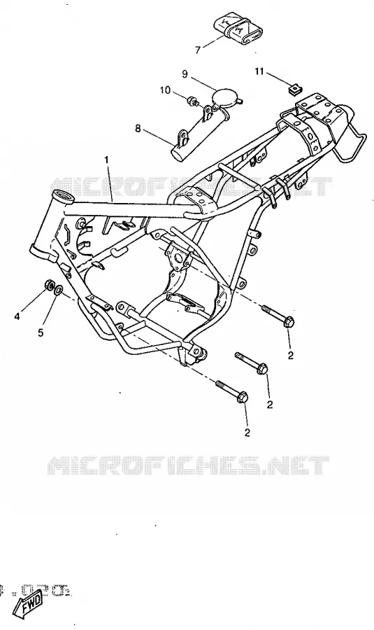 FRAME Yamaha MOTO 50 1997 DTR  DT50R