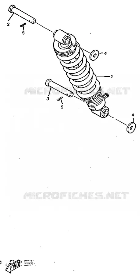 REAR SHOCK ABSORBER Yamaha MOTO 50 1997 DTR  DT50R