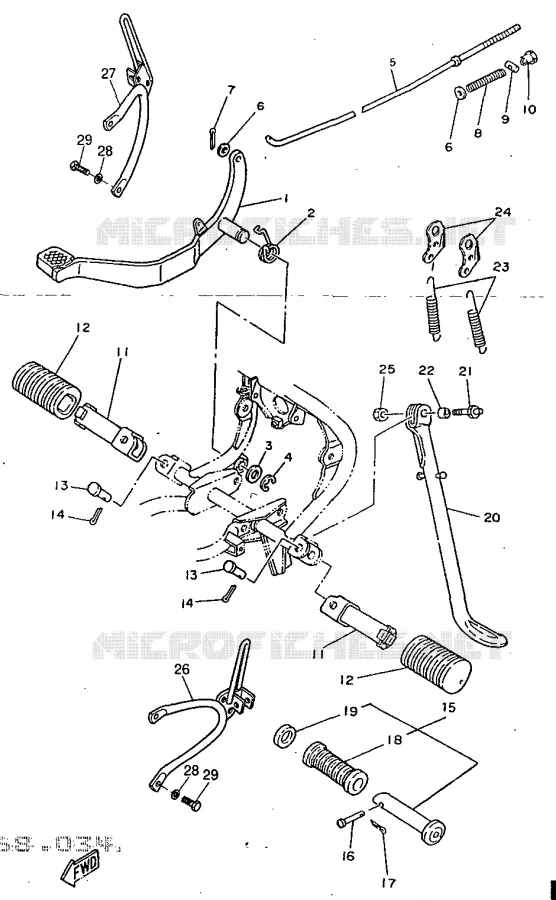 STAND / FOOTREST Yamaha MOTO 50 1997 DTR  DT50R