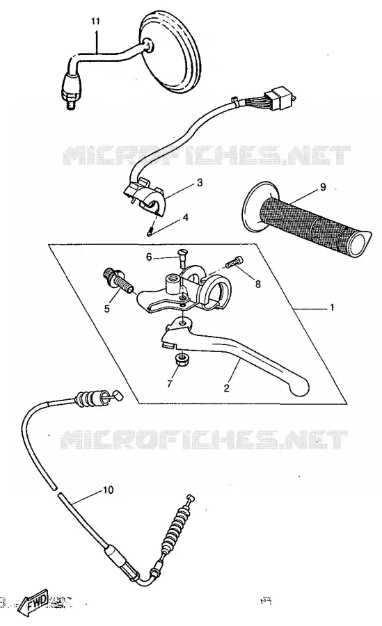CLUTCH LEVER Yamaha MOTO 50 1997 DTR  DT50R