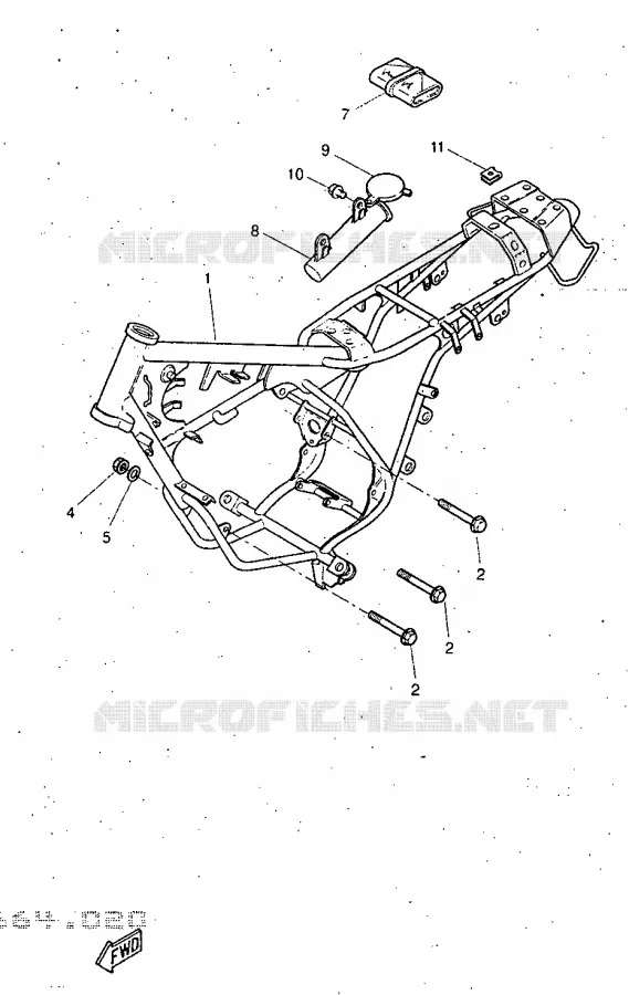 FRAME Yamaha MOTO 50 1997 DTR  DT50R