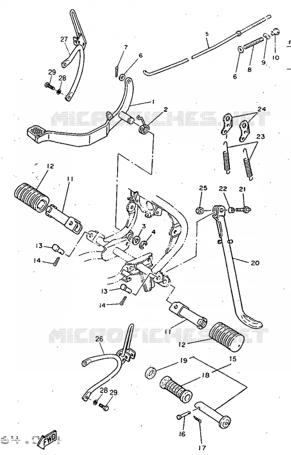 STAND / FOOTREST Yamaha MOTO 50 1997 DTR  DT50R