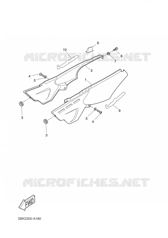 SIDE COVER Yamaha MOTO 50 2002 DTR  DT50R