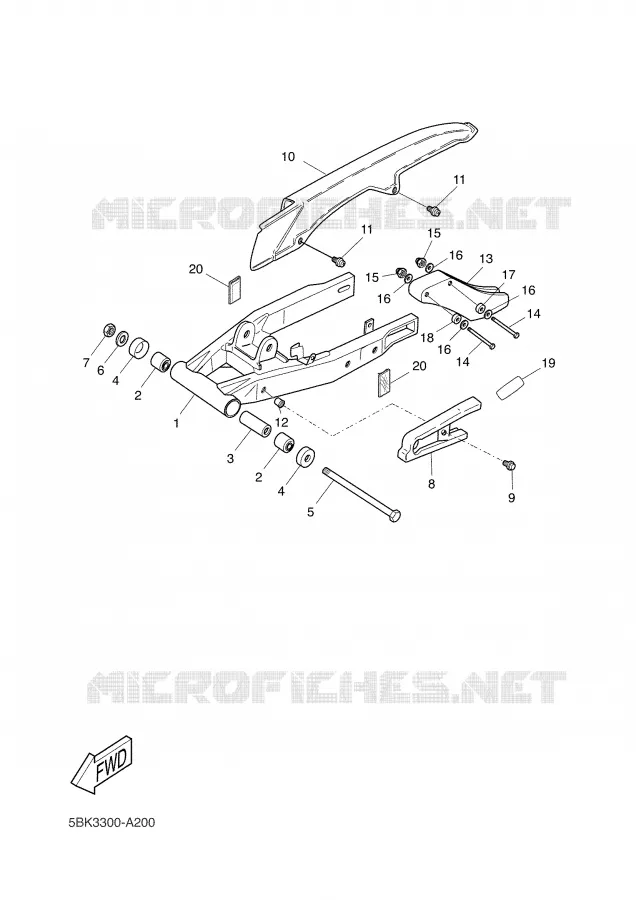 SWINGARM Yamaha MOTO 50 2002 DTR  DT50R