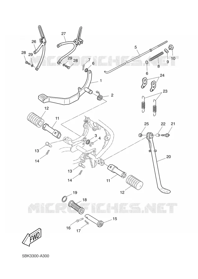 STAND / FOOTREST Yamaha MOTO 50 2002 DTR  DT50R