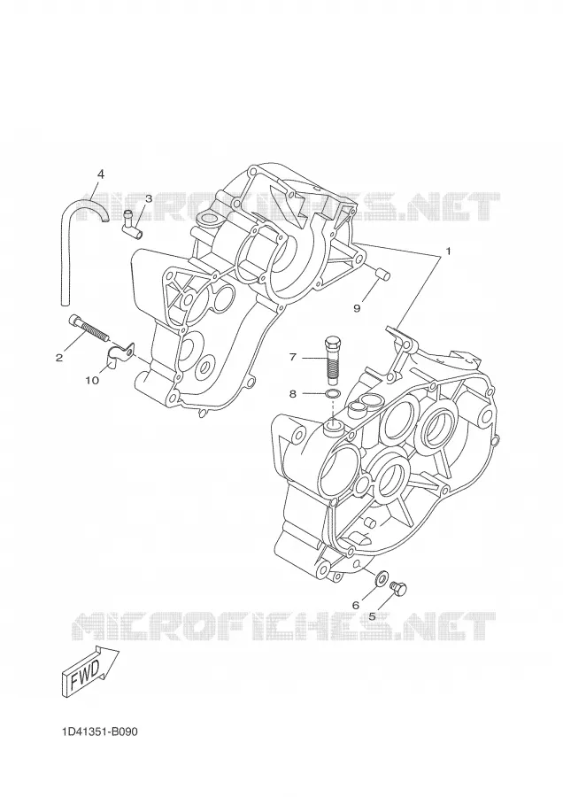 CRANKCASE Yamaha MOTO 50 2003 DTR  DT50R
