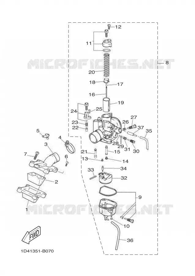 CARBURETOR Yamaha MOTO 50 2004 DTR  DT50R