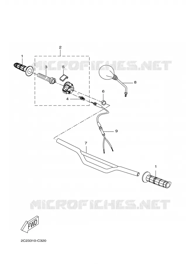 HANDLEBAR & CABLES Yamaha MOTO 50 2004 DTR  DT50R