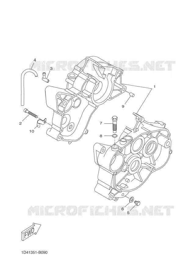 CRANKCASE Yamaha MOTO 50 2005 DTR  DT50R