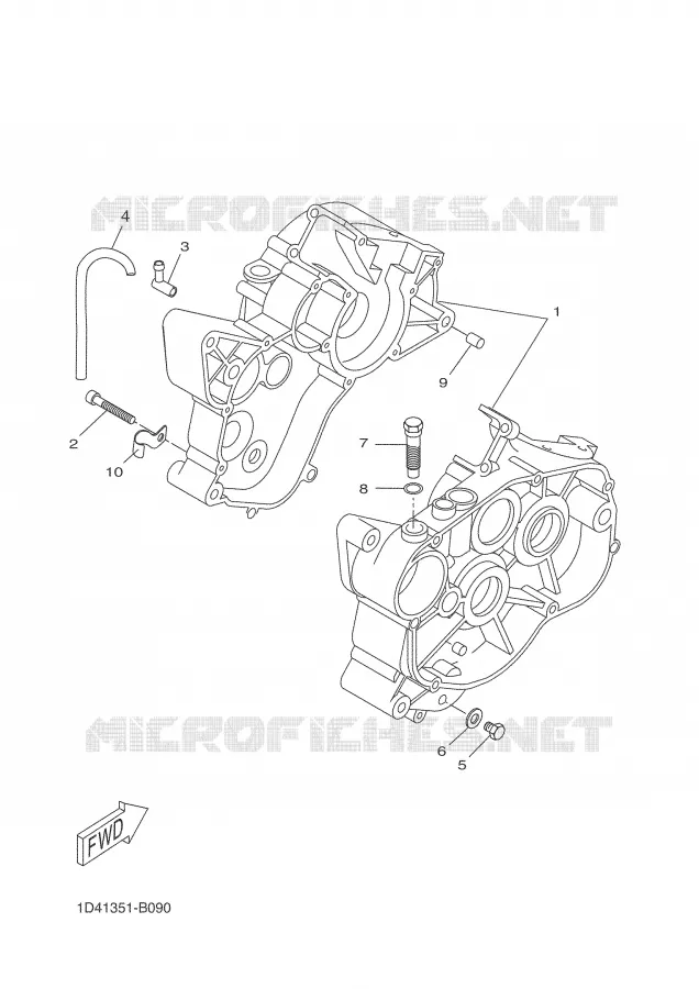 CRANKCASE Yamaha MOTO 50 2005 DTR  DT50R