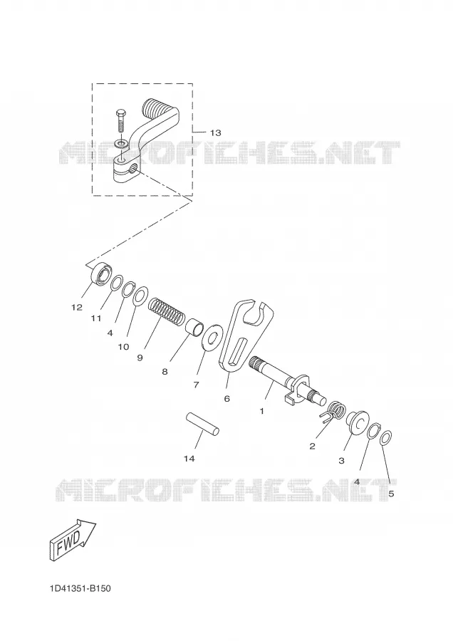 GEAR SHIFT SHAFT / LEVER Yamaha MOTO 50 2005 DTR  DT50R