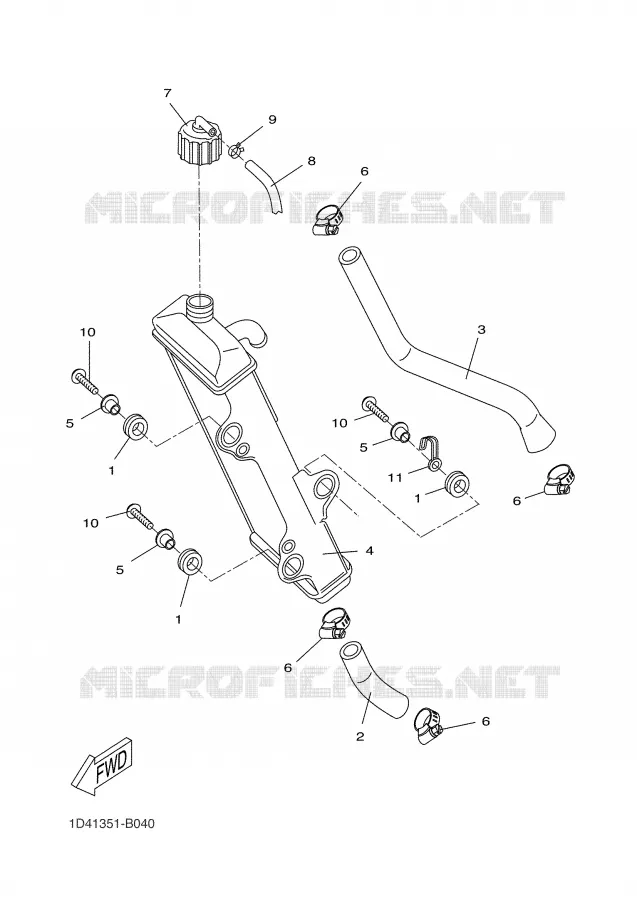 RADIATOR / HOSES Yamaha MOTO 50 2006 DTR  DT50R