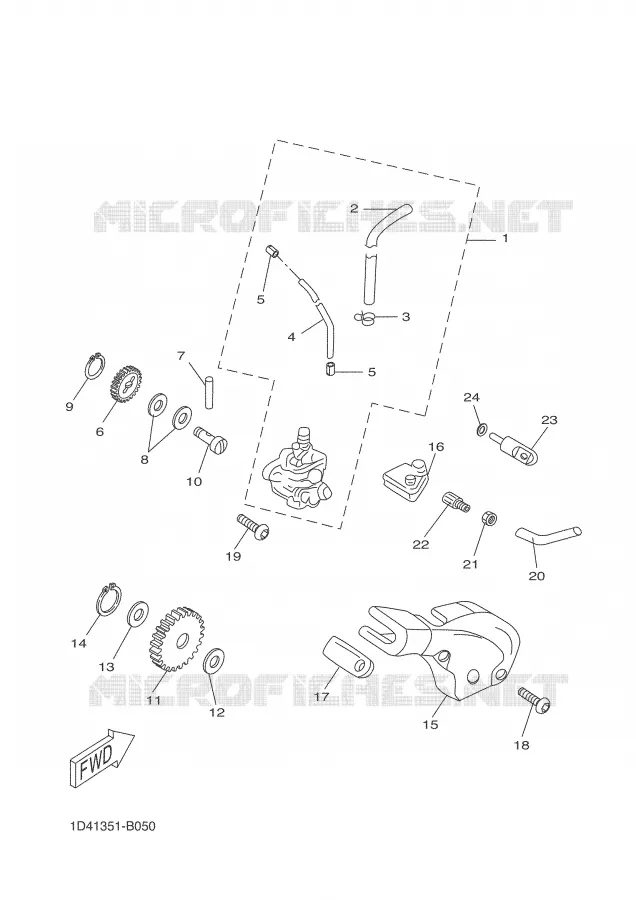 OIL PUMP Yamaha MOTO 50 2007 DTR  DT50R