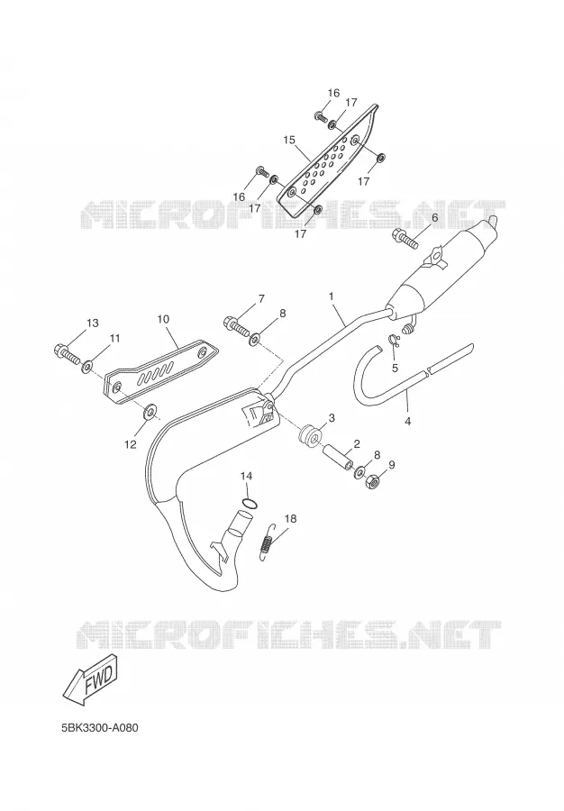 EXHAUST Yamaha MOTO 50 2002 DT SM  DT50RSM