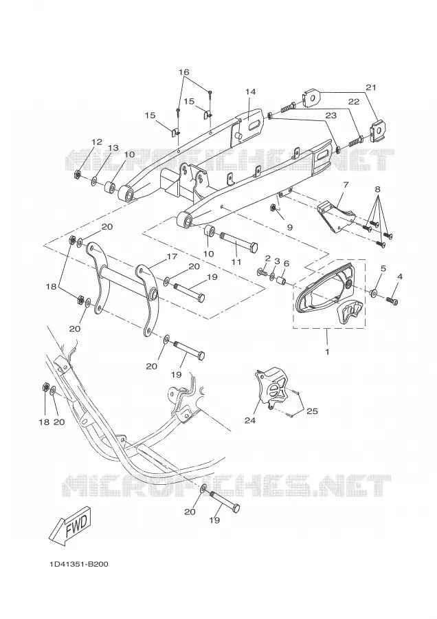 SWINGARM Yamaha MOTO 50 2004 DT50R  DT50RSM