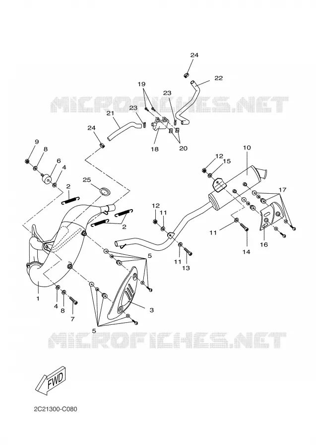 EXHAUST Yamaha MOTO 50 2004 DTR  DT50RSM