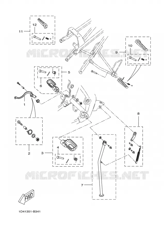 STAND / FOOTREST Yamaha MOTO 50 2004 DTR  DT50RSM